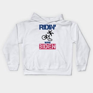 joe biden falling off bike Kids Hoodie